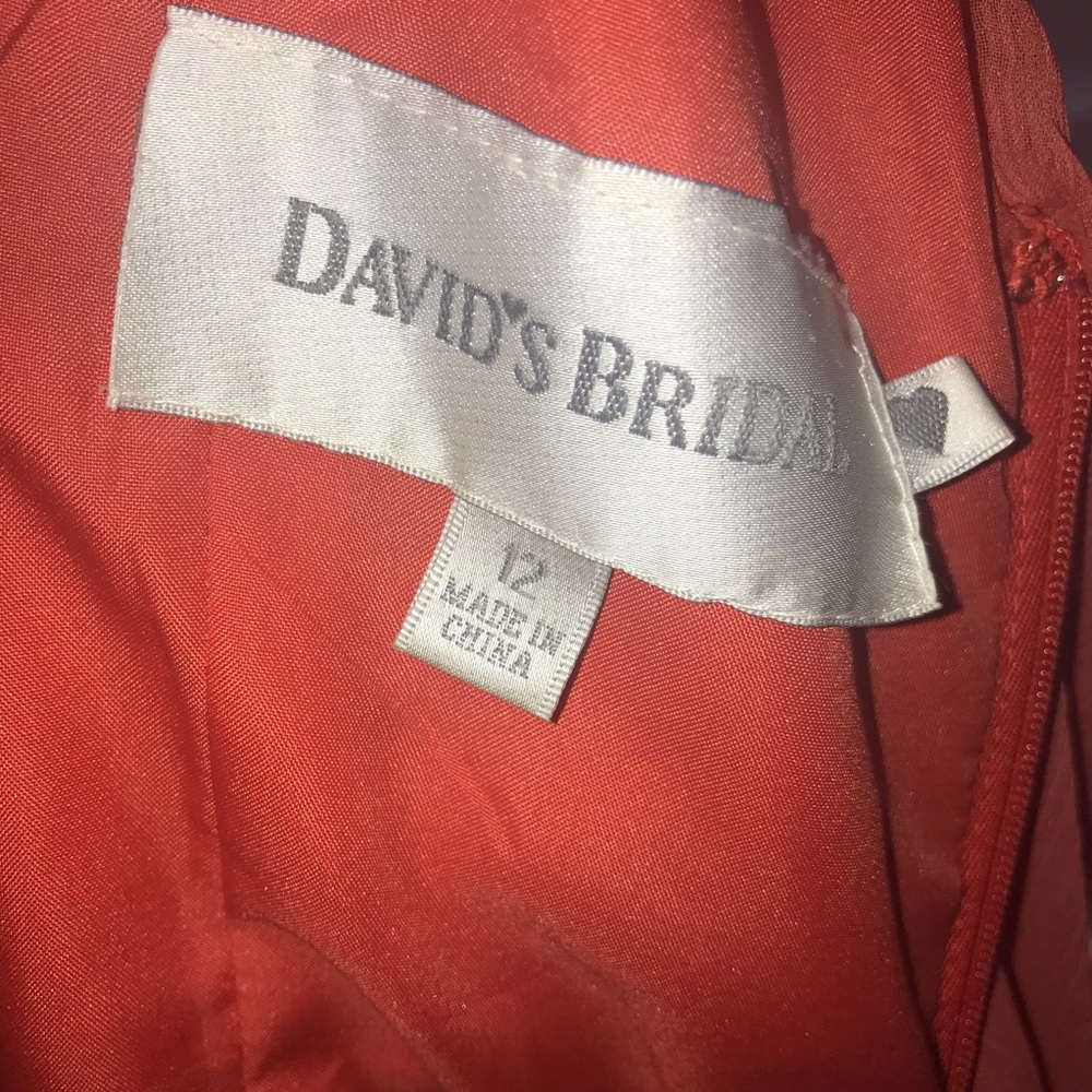 David’s Bridal Sleeveless Chiffon w/ Ruffled Back - Picture 6 of 8